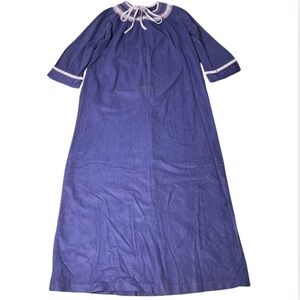 NWT Vtg Cavella Velour Small Housecoat Arnel High Quality Nightgown Short Sleeve